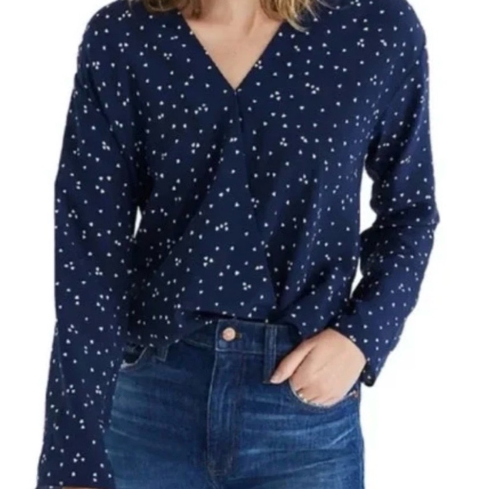 Madewell Hearts Silk Shirt Blouse